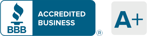 BBB Accredited Business A+ rating logo